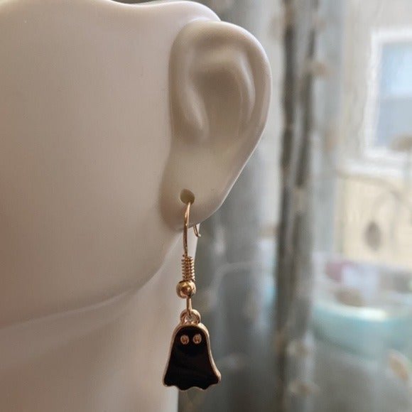 Cuttie Ghost Drop Halloween Earrings - Picture 5 of 7